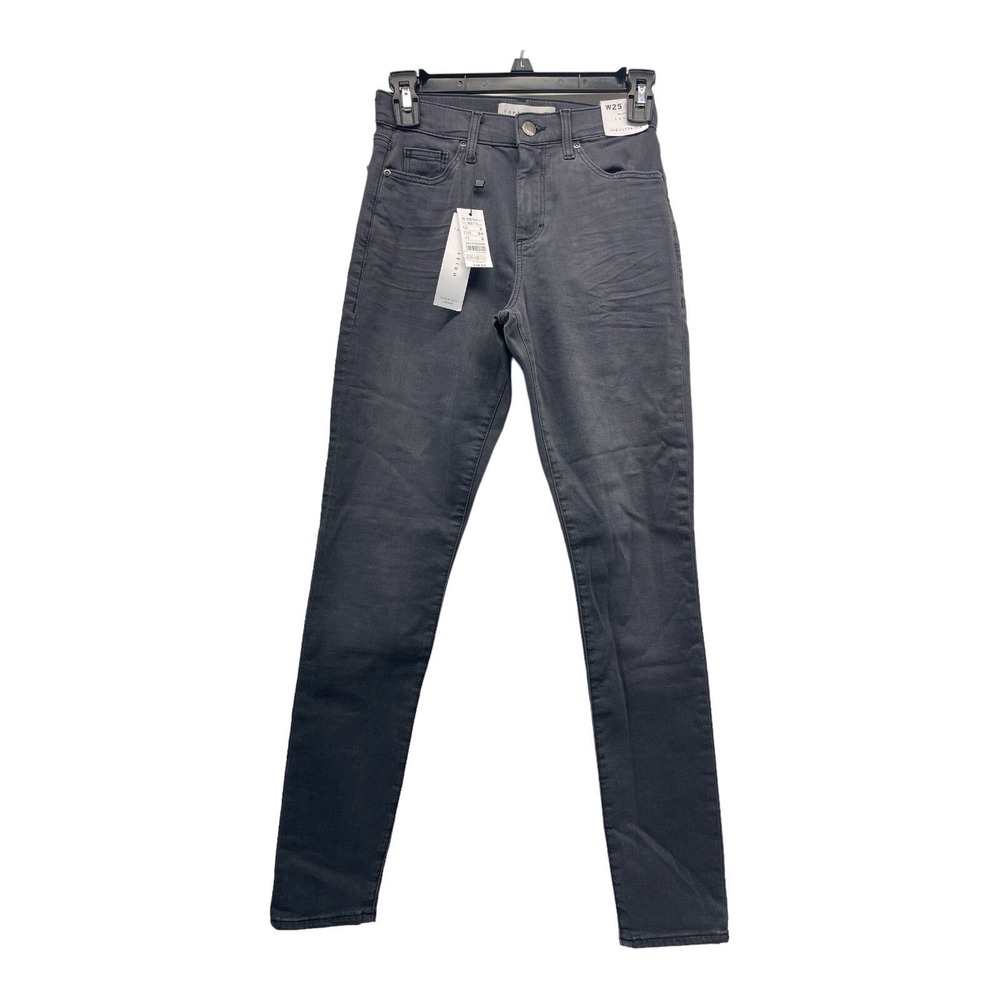 Topshop Leigh Super Soft Skinny‎ Women's Gray 25/30 S2 Stretchy Jeans Pants